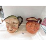 2 Royal Doulton character jugs, Farmer John 320500 and John Barleycorn.