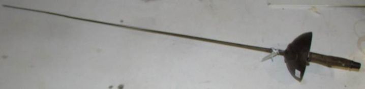 A fencing sword.