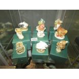 9 boxed Harmony Kingdom trinket boxes and figures.