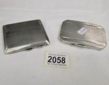 2 silver cigarette cases (approximately 175 grams)