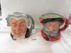 2 Royal Doulton character jugs - Falstaff D6287 and The Lawyer D6498.