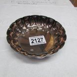 A hall marked silver dish, approximately 145 grams.
