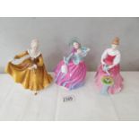 3 Royal Doulton figurines - Kirsty, Alexandra and Autumn Breeze.