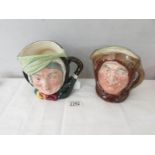 2 Royal Doulton character jugs - Friar Tuck 862066 and Sarey Gamp D5528.