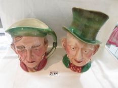 2 Beswick character jugs being Scrooge and Macawber.