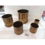 A set of 5 Graduated George IV graduated measures,