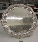 A fine silver plate wine tray.