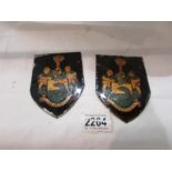 2 enamel shields.