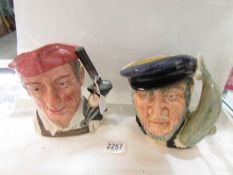 2 Royal Doulton character jugs - Blacksmith 906341 and Capt. Ahab 889571.