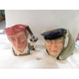 2 Royal Doulton character jugs - Blacksmith 906341 and Capt. Ahab 889571.