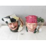 2 Royal Doulton character jugs - Trapper 924808 and Lumberjack 924807.