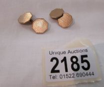 A pair of 1930's 9ct gold cuff links, hall marked London, 1936, approximately 7 grams.