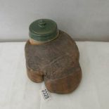 Taxidermy - A Victorian rhino foot holding a Doulton stoneware tobacco jar.