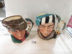 2 Royal Doulton character jugs - The Poacher D6429 and The Falconer D6533.