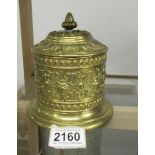 A superb quality Georgian brass tobacco jar with internal lid.