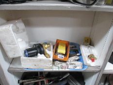 A gas welder gauge and a good lot of workshop tools etc