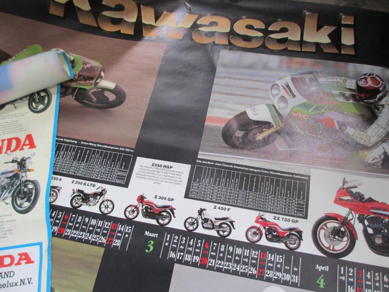 2 x 1980's Kawasaki and Honda motorcycle range posters. - Image 2 of 3