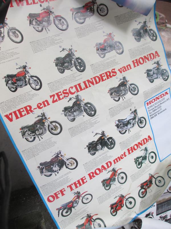 2 x 1980's Kawasaki and Honda motorcycle range posters. - Image 3 of 3
