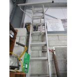 A Clima set of aluminium ladders with roof stay (20 foot 7 inches extended)