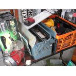 A Kestrel 42 psi compressor, a pressure jet brush, a cantilever tool box including contents,