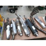 A good lot of s/steel exhausts comprising of R6, Speed Triple,