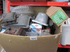 A good large collection of garage tools and electrics (2 boxes)