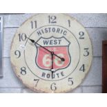 A Route 66 aged clock