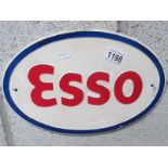 A cast iron ESSO wall plaque