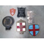 A quantity of Lincolnshire related car badges and rally plaques