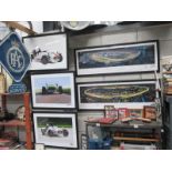 2 Daytona HG posters and 3 limited edition performance car prints