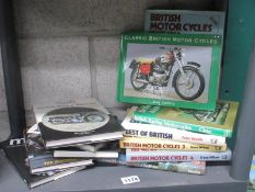 A quantity of interesting books on British Motorcycles including Brough,