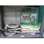 A quantity of interesting books on British Motorcycles including Brough,