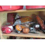 A very good large collection of early 50s to 70s rear lamps,