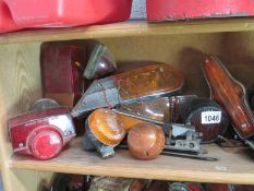 A very good large collection of early 50s to 70s rear lamps,