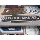 A cast iron Station Master door/wall sign