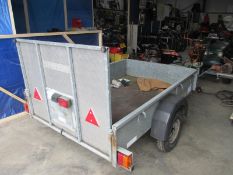 An Ifor Williams trailer 4' 6'' galvanised plant trailer with ramp tailboard