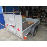 An Ifor Williams trailer 4' 6'' galvanised plant trailer with ramp tailboard