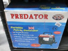An as new Predator petrol generator