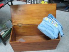 A good hinged top chest and picnic set