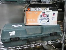 An Hitachi pneumatic drill DH20DV and a Black and Decker router KW850E