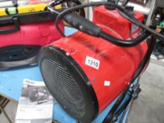 A Powerfix fan heater, a rockbox tool box,