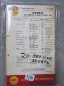 20 various Shell service sheets