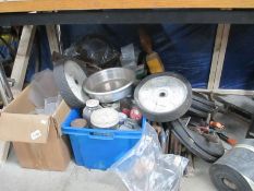 A good selection of new workshop sundries and used jacks, towbar,