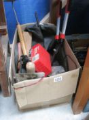 A box of garage / garden tools