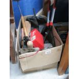 A box of garage / garden tools