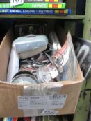 A box of miscellaneous drills, small files,