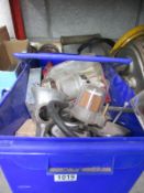 A large box of screws, ties, grinding discs,