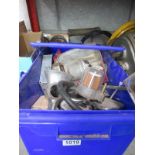 A large box of screws, ties, grinding discs,