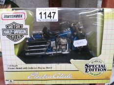 A matchbox special edition Harley Davidson electra glide motorcycle