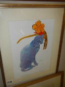 An Andy Warhol (1928-1987) plate signed lithographic print of a cat,